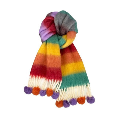 Large Mohair Tassel Scarf