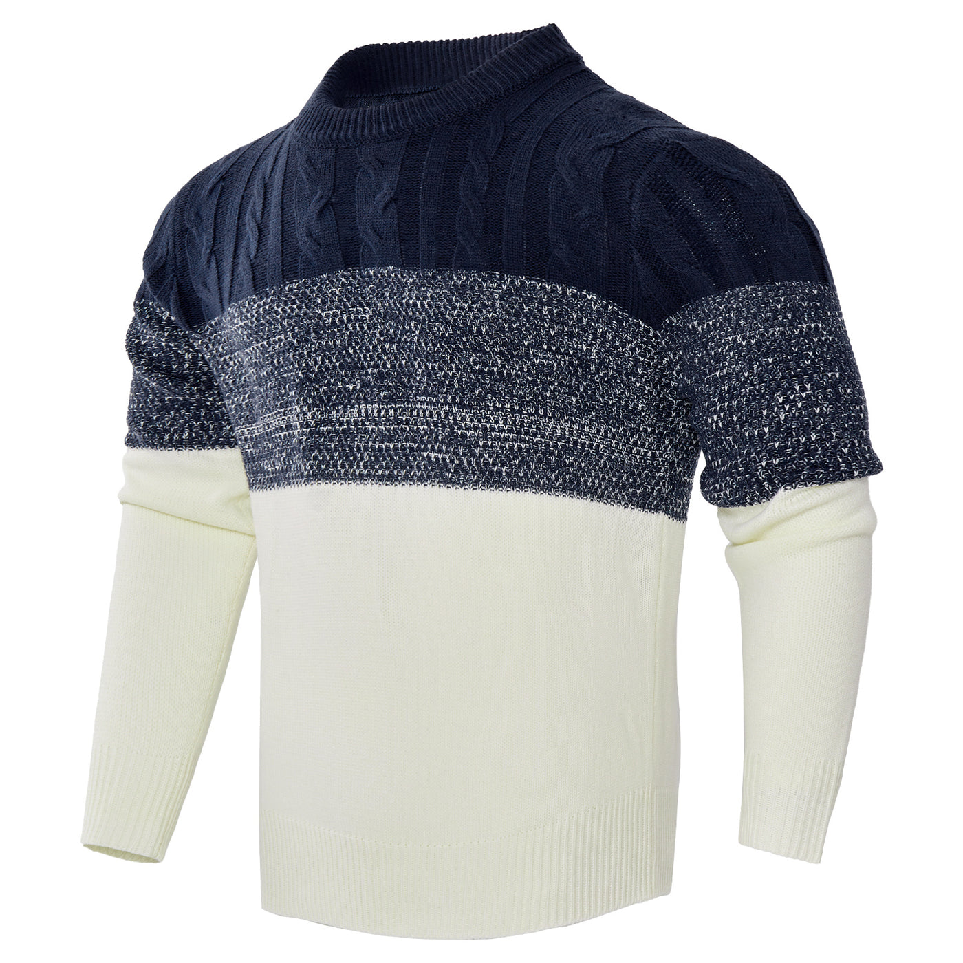 Men's Casual Long Sleeve Knit Sweatshirt