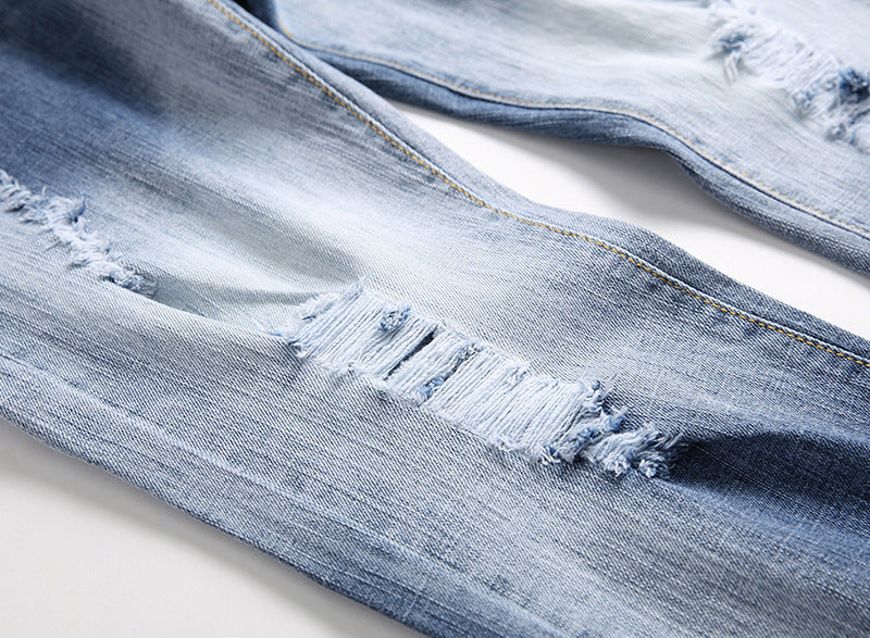 Men's Faded Ripped Jeans