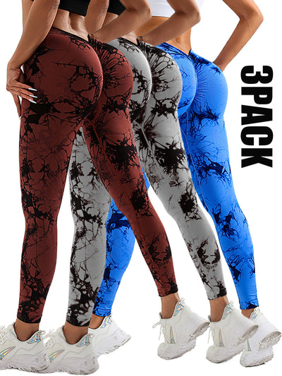 3 Pack Dyed Yoga Leggings