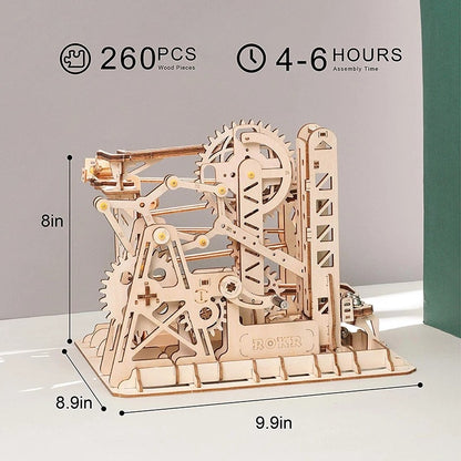 ROKR Marble Roller Coaster 3D Wooden Puzzle