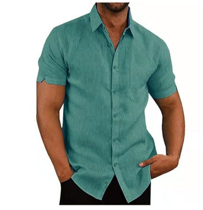 Men's Short Sleeve Button Up Summer Shirt