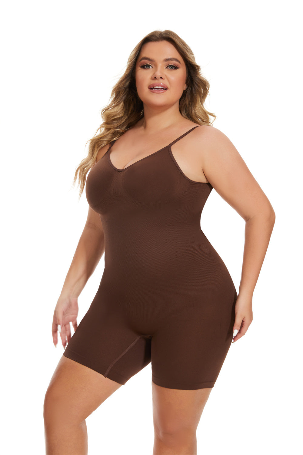 Women's One Piece Spaghetti Strap Short Legging Jumpsuit with Plus Size