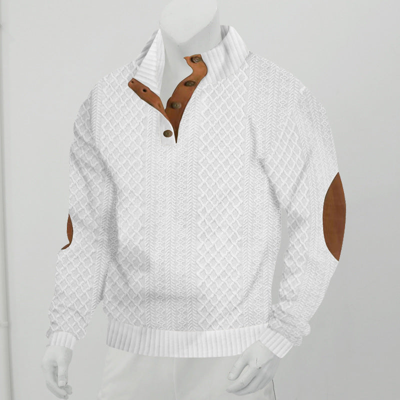 Men's Knitted Collard Pullover Sweater
