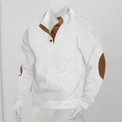 Men's Knitted Collard Pullover Sweater