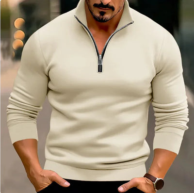 Men's Long Sleeve Half Zip Sweater Coat