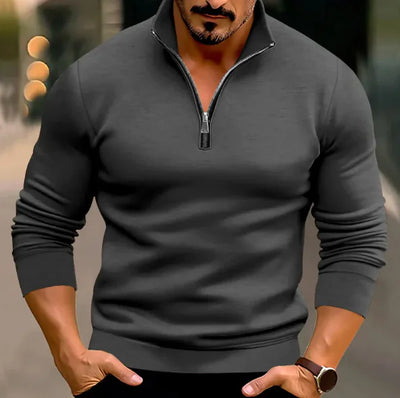 Men's Long Sleeve Half Zip Sweater Coat