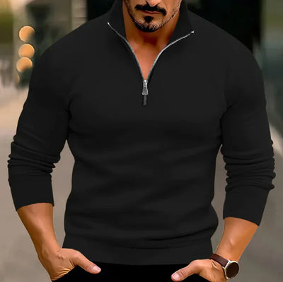 Men's Long Sleeve Half Zip Sweater Coat