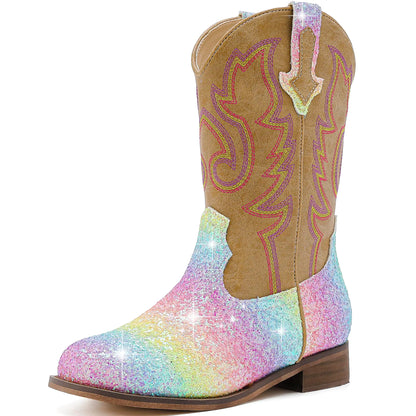 Girls Toddler Rainbow Cowboy Boots