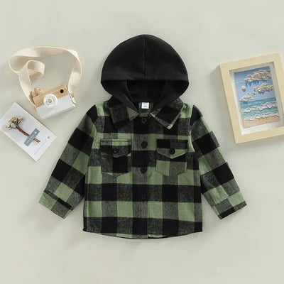 Vintage Autumn Children's Flannel Hoodies