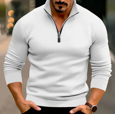 Men's Long Sleeve Half Zip Sweater Coat