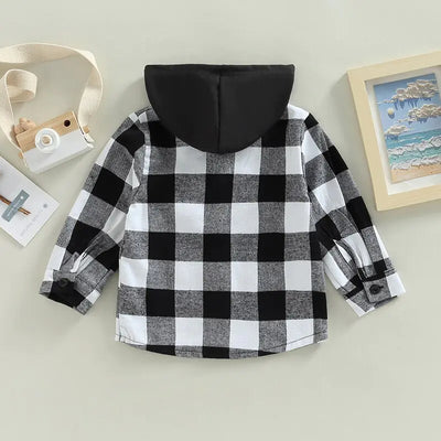 Vintage Autumn Children's Flannel Hoodies
