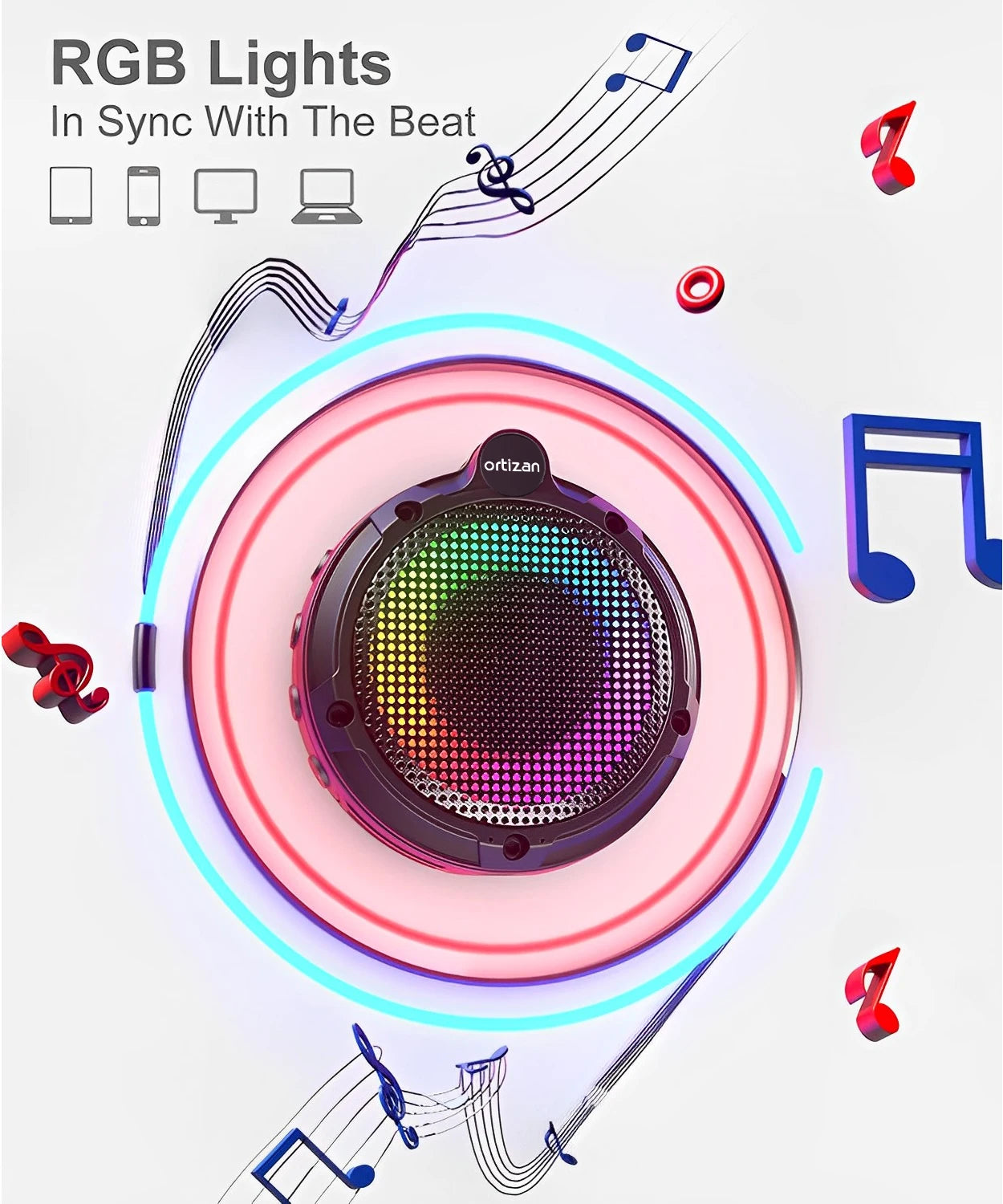 Waterproof Portable Shower Bluetooth Speaker