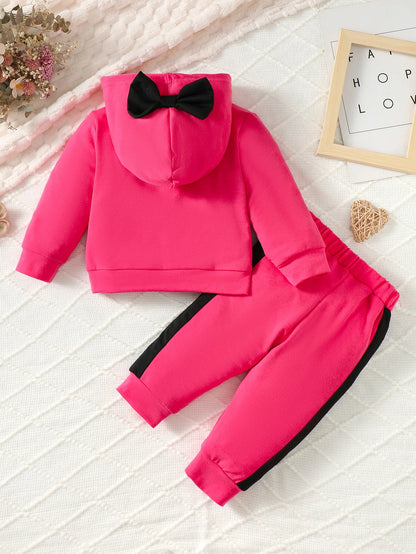 Baby and Toddler Pink Little Sis Jacket Set - Jacket and Pants