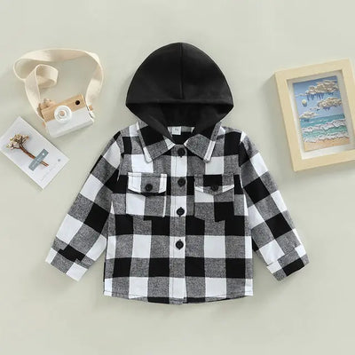 Vintage Autumn Children's Flannel Hoodies