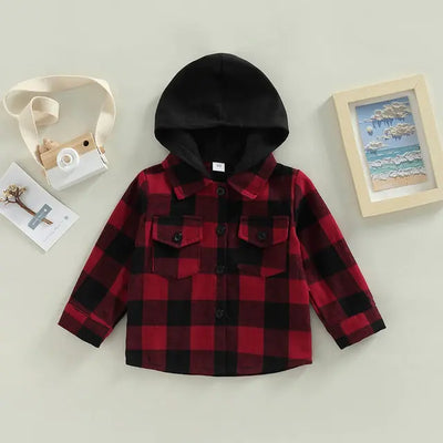 Vintage Autumn Children's Flannel Hoodies
