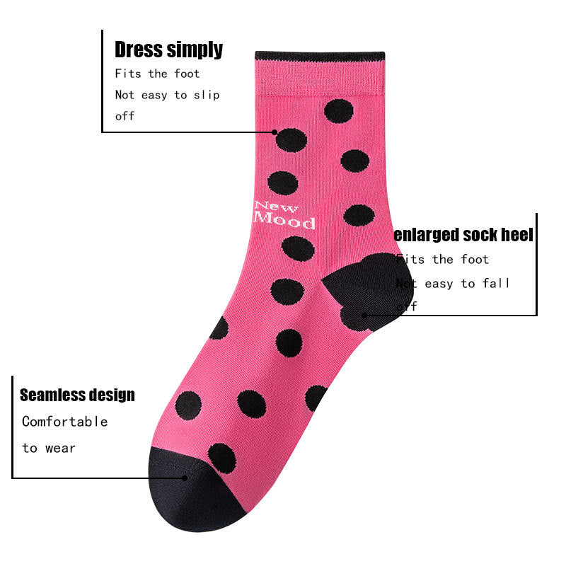 Women's 8 Pairs Colorful Crew Socks