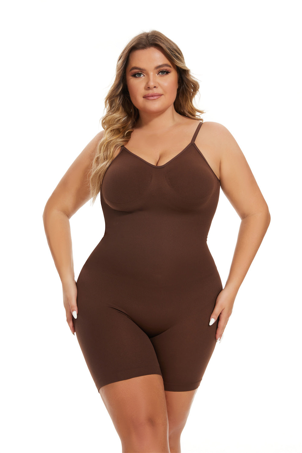 Women's One Piece Spaghetti Strap Short Legging Jumpsuit with Plus Size