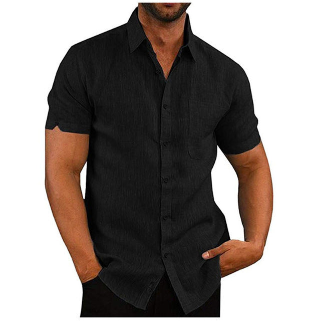 Men's Short Sleeve Button Up Summer Shirt