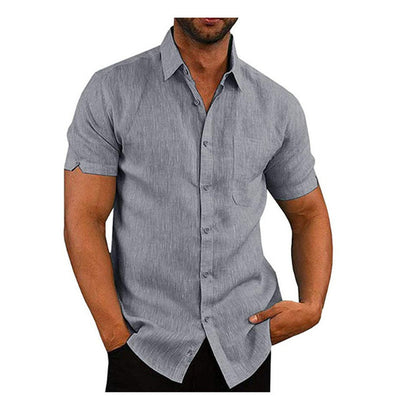 Men's Short Sleeve Button Up Summer Shirt