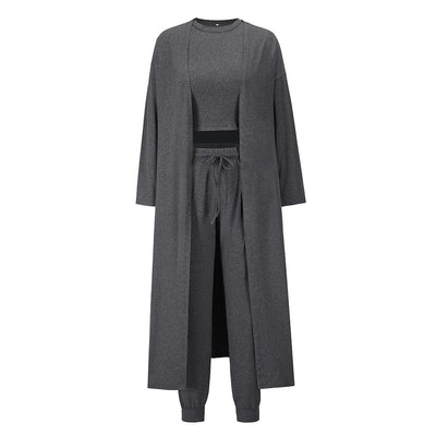 Women's Knitted Temperament Vest And Trousers Suit