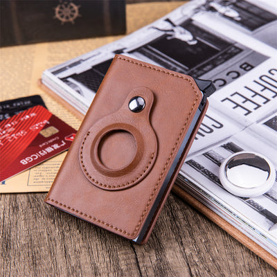 Men's Anti-theft Swipe Card Holder Tracker Wallet