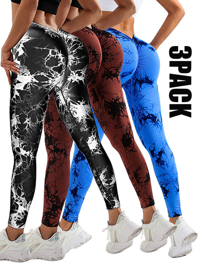 3 Pack Dyed Yoga Leggings