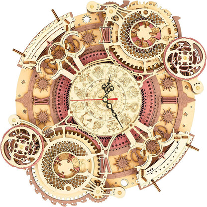 Robotime ROKR Zodiac Wall Clock 3D Wooden Puzzle