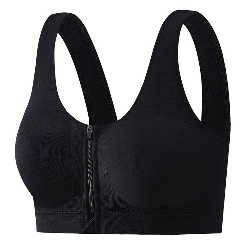 Front Zip Shockproof Sports Bra