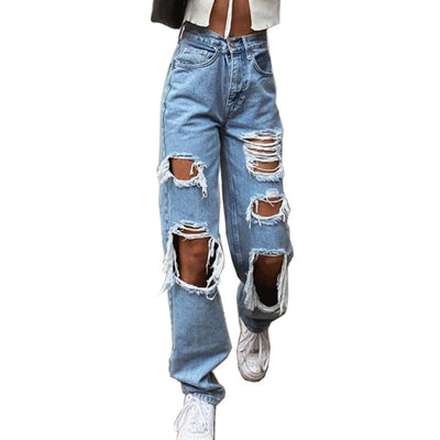 Women's Ripped Loose Jeans