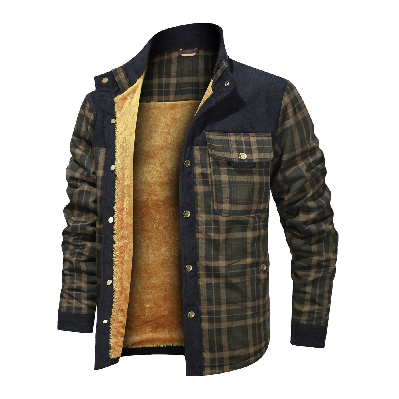 Men's Fleece Flannel Coat