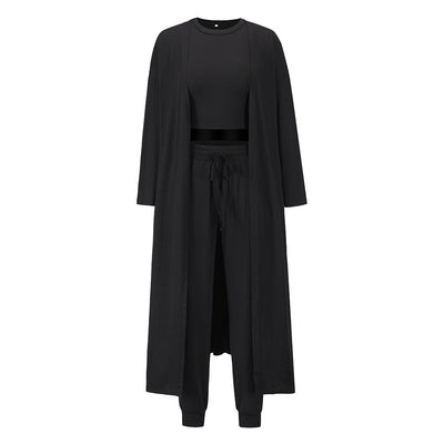 Women's Knitted Temperament Vest And Trousers Suit