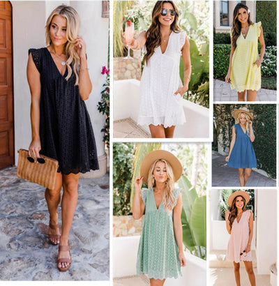Women's Lace V-Neck Sundress