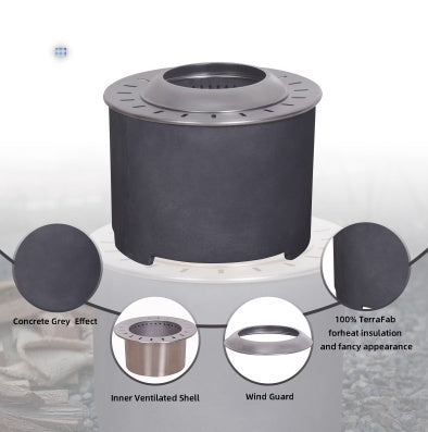 Concrete Texture Fire Pit