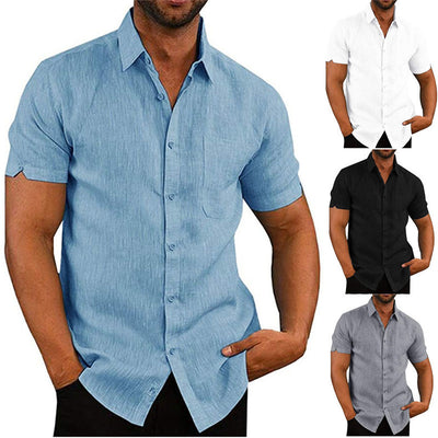 Men's Short Sleeve Button Up Summer Shirt