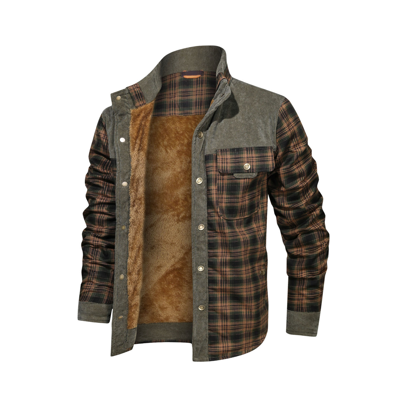Men's Fleece Flannel Coat