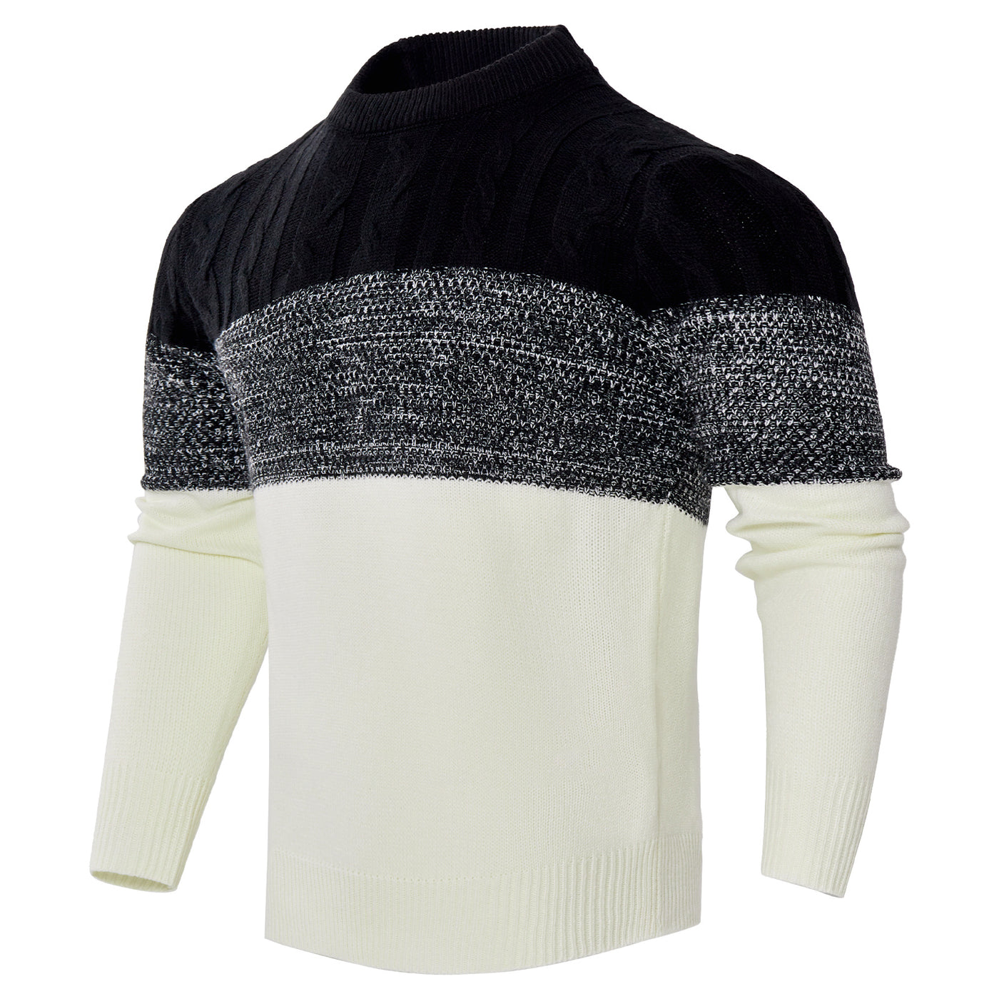 Men's Casual Long Sleeve Knit Sweatshirt