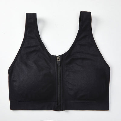 Front Zip Shockproof Sports Bra