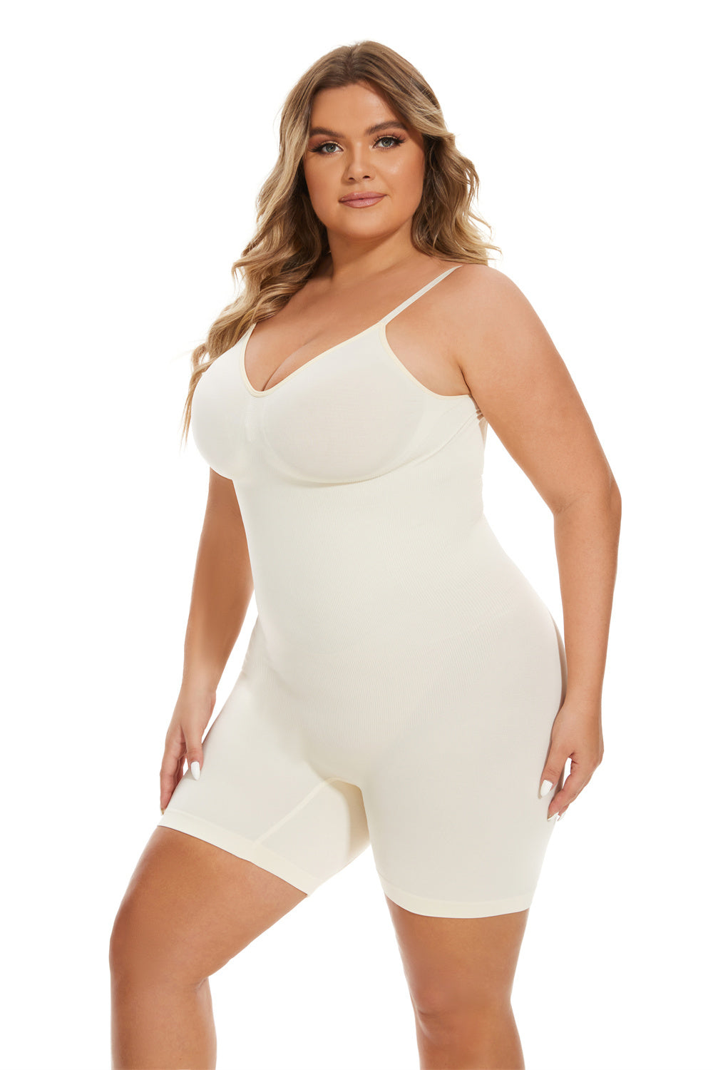 Women's One Piece Spaghetti Strap Short Legging Jumpsuit with Plus Size
